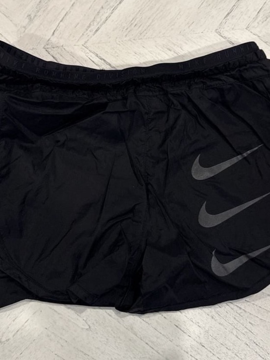 Nike Pants - Nike Running Division Black Athletic Shorts with 3 Stripe Nike Logo, Size Small
